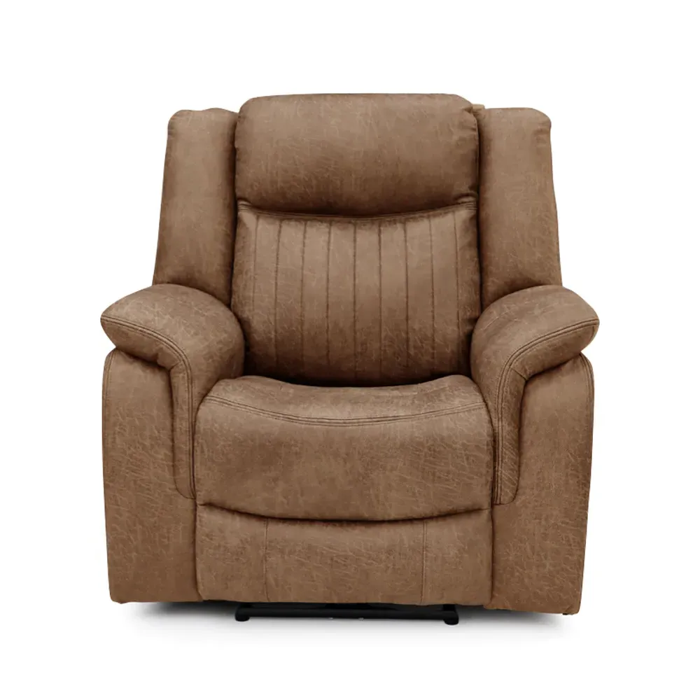 Morlix 1-Seater Reclining Sofa Manual - Tan, Fabric product