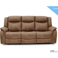 Morlix 3-Seater Electric Recliner Sofa with Console - Tan, Fabric alternate view