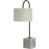 Moroni Curved Table Lamp - White, Linen