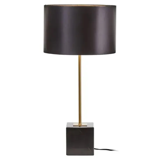 Moroni Table Lamp - Black, Linen