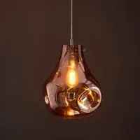 Morrison Blown Glass Pendant Ceiling Light - Copper Metallic