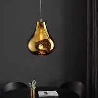 Morrison Blown Glass Pendant Ceiling Light - Gold