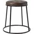 Mortan Low Stool - Brown, Faux Leather