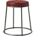 Mortan Low Stool - Red, Faux Leather