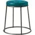Mortan Low Stool - Teal, Faux Leather