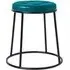 Mortan Low Stool - Teal, Faux Leather