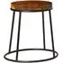 Mortan Low Stool with Rustic Seat - Raw, Pine