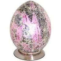 Mosaic Egg Table Lamp - Purple
