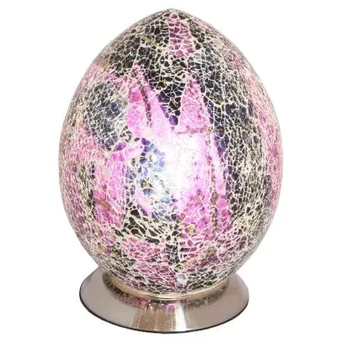 Mosaic Egg Table Lamp - Purple image