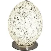 Mosaic Egg Table Lamp - White