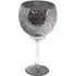 Mosaic Hurricane Goblet - Black Glass