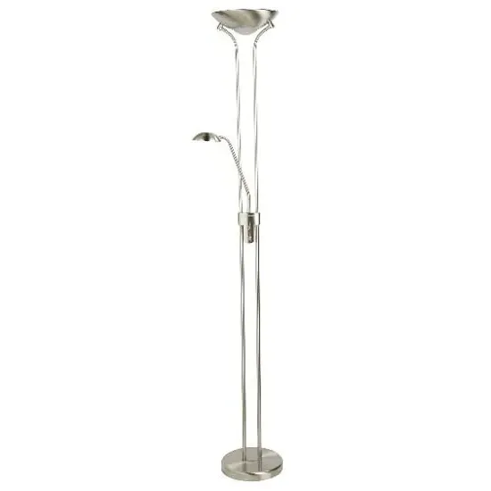 Mother And Child Adjustable LED Floor Lamp - Silver