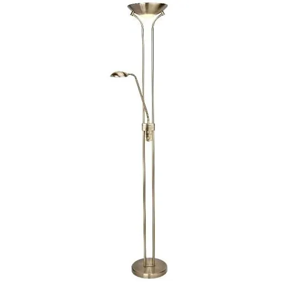 Mother And Child LED Floor Lamp - Antique Brass