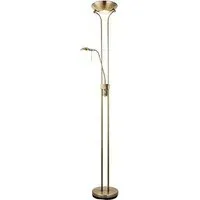 Mother and Child Task Floor Lamp - Antique Brass, Metal