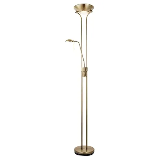 Mother and Child Task Floor Lamp - Antique Brass, Metal image