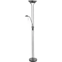 Mother and Child Task Floor Lamp - Black Chrome, Metal