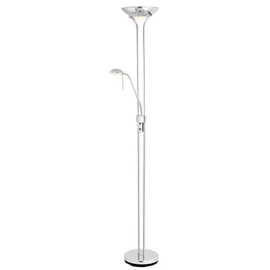 Mother and Child Task Floor Lamp - Polished Chrome, Metal