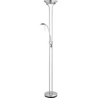Mother and Child Task Floor Lamp - Satin Chrome, Metal