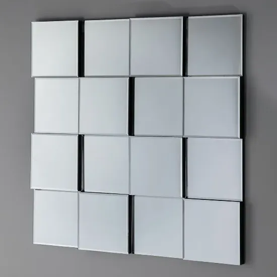 Motion Square Wall Mirror - Silver, Glass product
