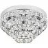 Motown 4 Light Flush Ceiling Light with Crystals - Chrome