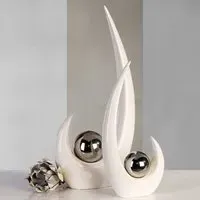 Move Small Sculpture - White, Ceramic