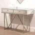 Mpingo Mirrored Console Table with Storage - Silver