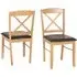 Muirkirk Oak Dining Chairs with Leather Seat - Oak, Brown