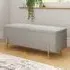 Mullion Storage Ottoman with Hinged Lid - Grey, Fabric