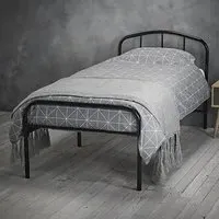 Multan Single Bed Frame - Black, Metal