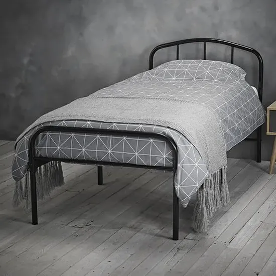 Multan Single Bed Frame - Black, Metal