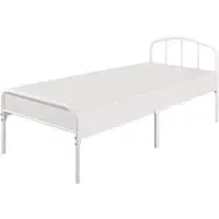 Multan Single Bed Frame - White, Metal