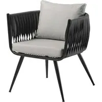 Mulvane 1-Seater Outdoor Sofa - Black, Rattan