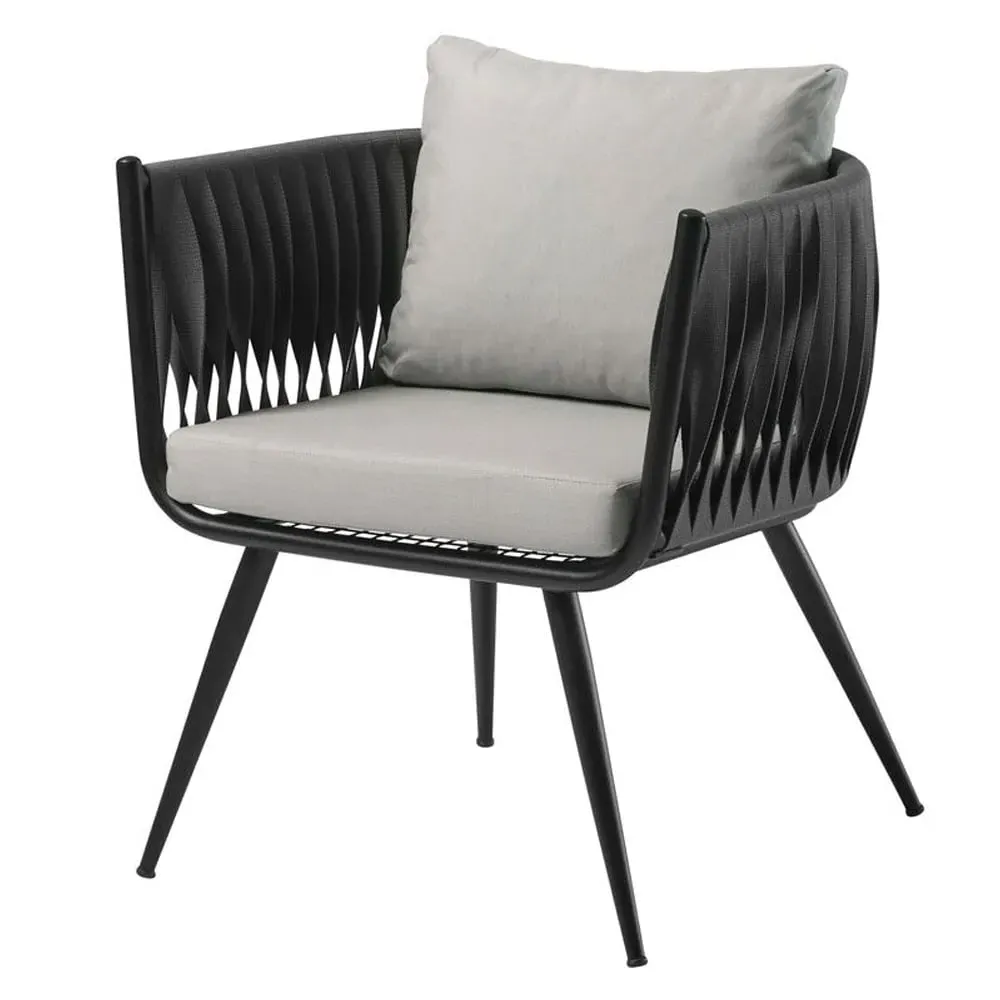 Mulvane 1-Seater Outdoor Sofa - Black, Rattan image