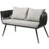 Mulvane 2-Seater Outdoor Sofa - Black, Rattan