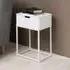Mulvane Bedside Cabinet with Drawer - White