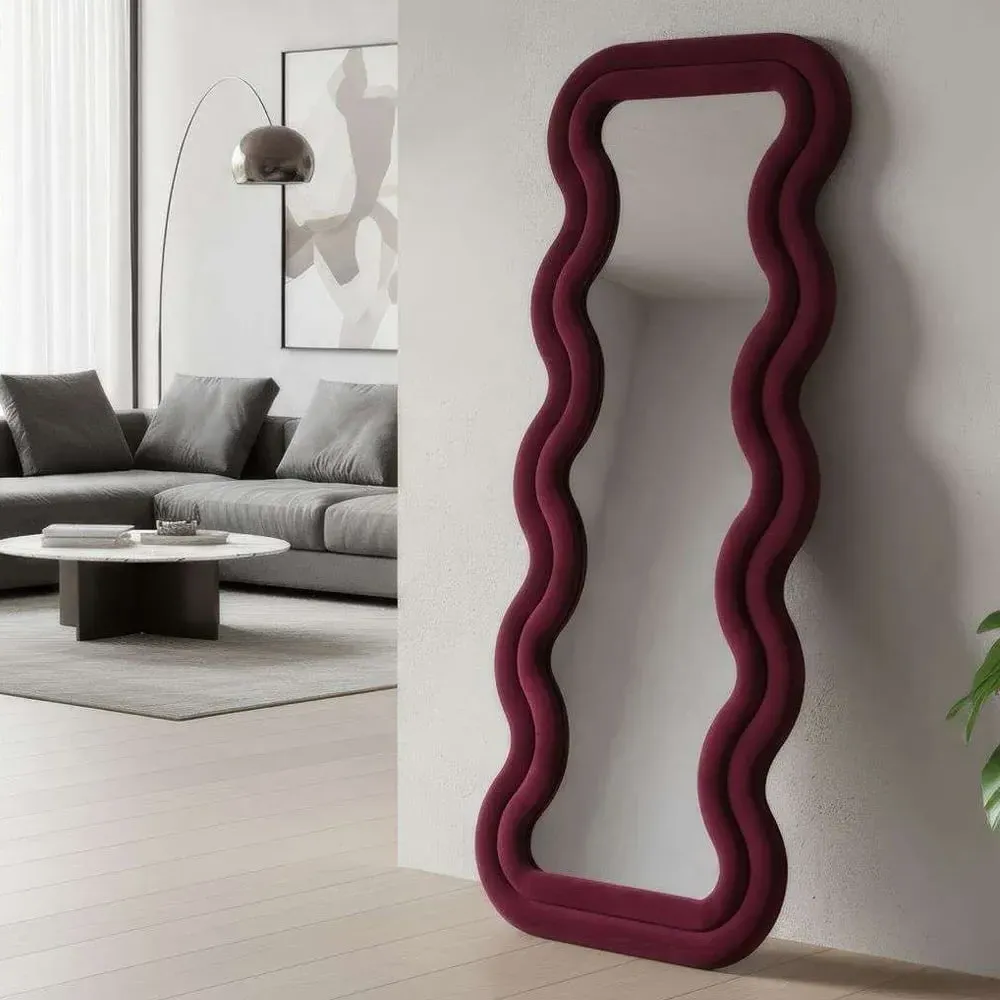 Mundo Full-Length Cheval Mirror - Red, MDF product
