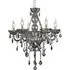Murato 6 Bulb Crystal Chandelier - Smoked, Chrome