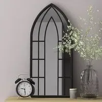 Murcia Small Cheval Mirror - Black, Iron