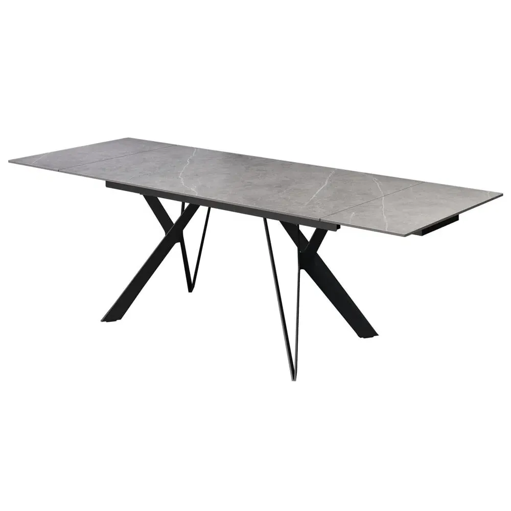 Murray Extendable Dining Table - Mid Grey, Sintered Ceramic