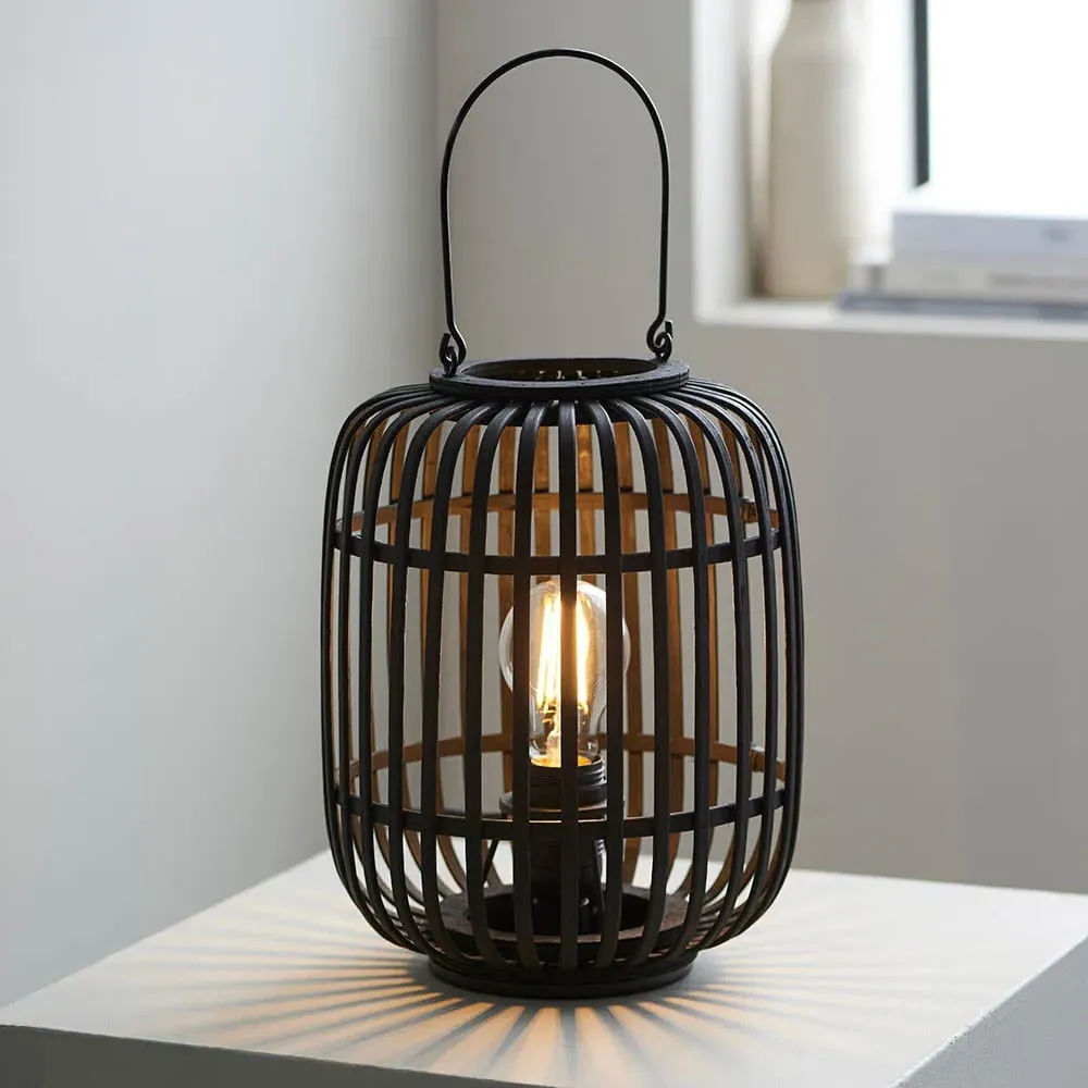 Murray Table Lamp - Black, Dark Bamboo