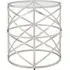 Muscida Side Table - Clear Glass, Silver Metal