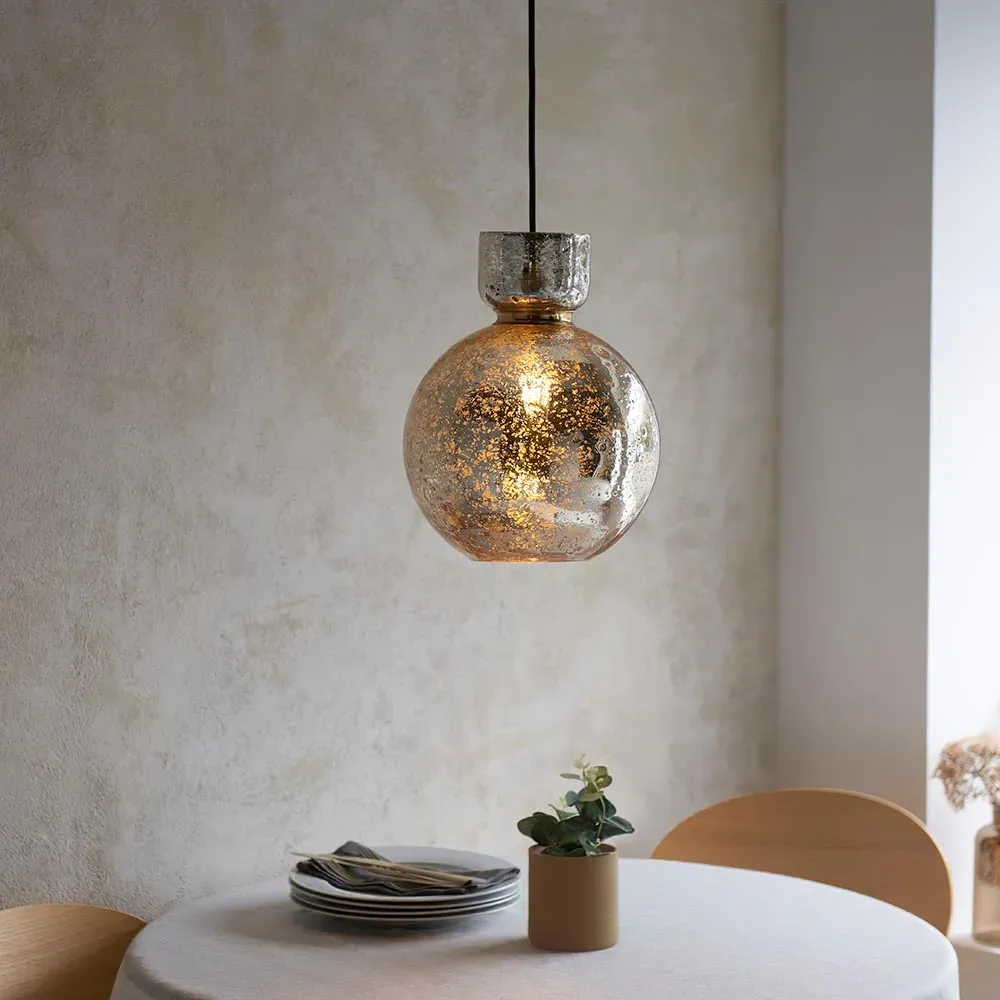 Muskogee Blown Glass Pendant Ceiling Light - Brass product