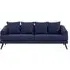 Myla 3-Seater Sofa - Navy Blue, Fabric