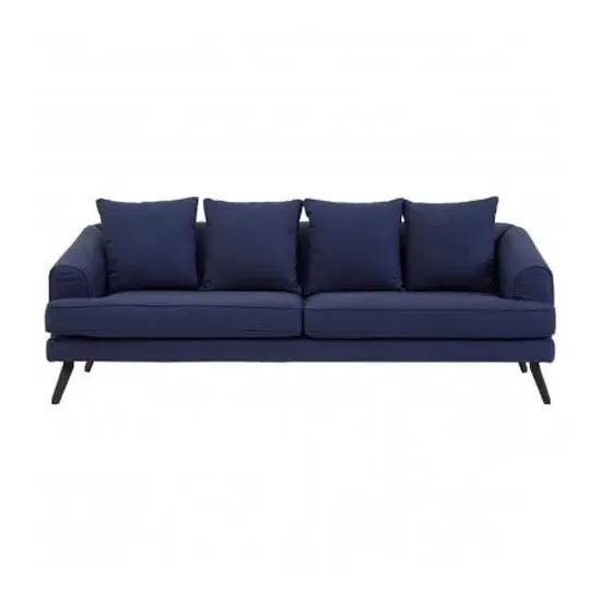 Myla 3-Seater Sofa - Navy Blue, Fabric