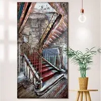 Mysterious Stair Picture Metal Wall Art - Multicolor