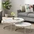 Mystique Round Nesting Coffee Tables - White, Marble Effect