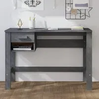 Naaji Laptop Desk with Drawer - Dark Grey, Pine Wood