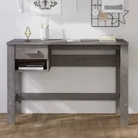 Naaji Laptop Desk with Drawer - Light Grey, Pine Wood