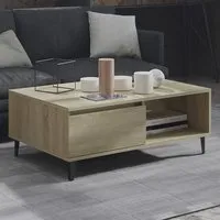 Naava Coffee Table with 1 Door - Sonoma Oak, Chipboard alternate view
