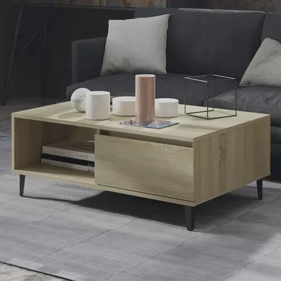 Naava Coffee Table with 1 Door - Sonoma Oak, Chipboard product